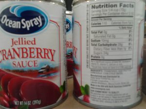 Ocean Spray jellied cranberry sauce