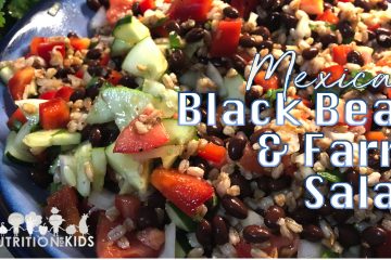 mexican black bean and farro salad
