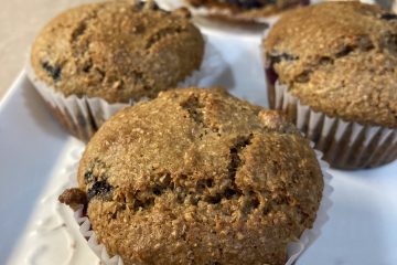wheat bran blueberry muffins